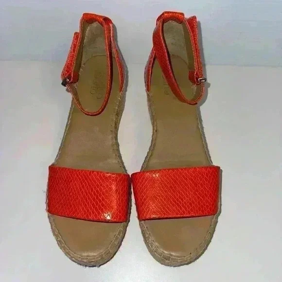 Franco Sarto Orange Sandals Size 8 for Women - Picture 13 of 16